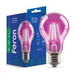 Фото Фітолампа світлодіодна Feron LB-708 8 Вт E27 для росту та...  - Магазин MASMART