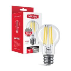 Фото Лампа Maxus Clear DIM 1-MFM-765 A60 FM 10W 4100K 220V E27  - Магазин MASMART