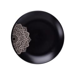 Фото Тарілка обідня Limited Edition KORA 25 см чорна  - Магазин MASMART