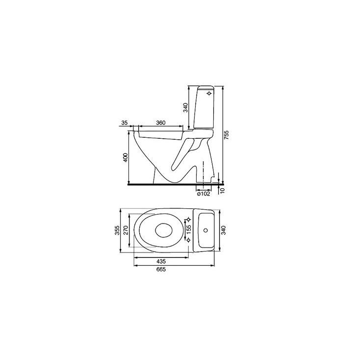 Фото Компакт Cersanit Eko E021 K07-148 вертикальний випуск  - Магазин MASMART