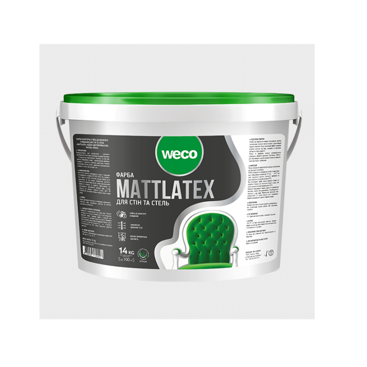 Фото Фарба інтер’єрна для стін та стель Mattlatex WECO 3,2 кг - Магазин MASMART