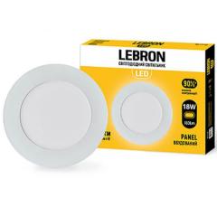 Фото Світильник вбудований LED Lebron L-PR 18W 4100К круг  - Магазин MASMART