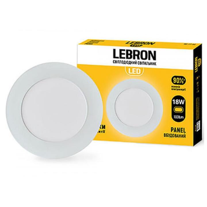 Фото Світильник вбудований LED Lebron L-PR 18W 4100К круг - Магазин MASMART