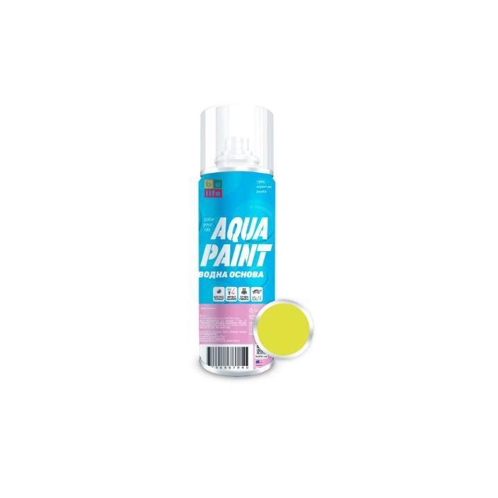 Фото Аерозольна акрилова фарба на водній основі Aqua Paint BeLife А25 лимон 400 мл - Магазин MASMART