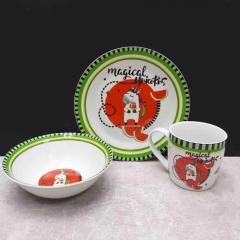 Фото Набор детский S&T 5144 Единорог микс 3 предмета керамика...  - Магазин MASMART