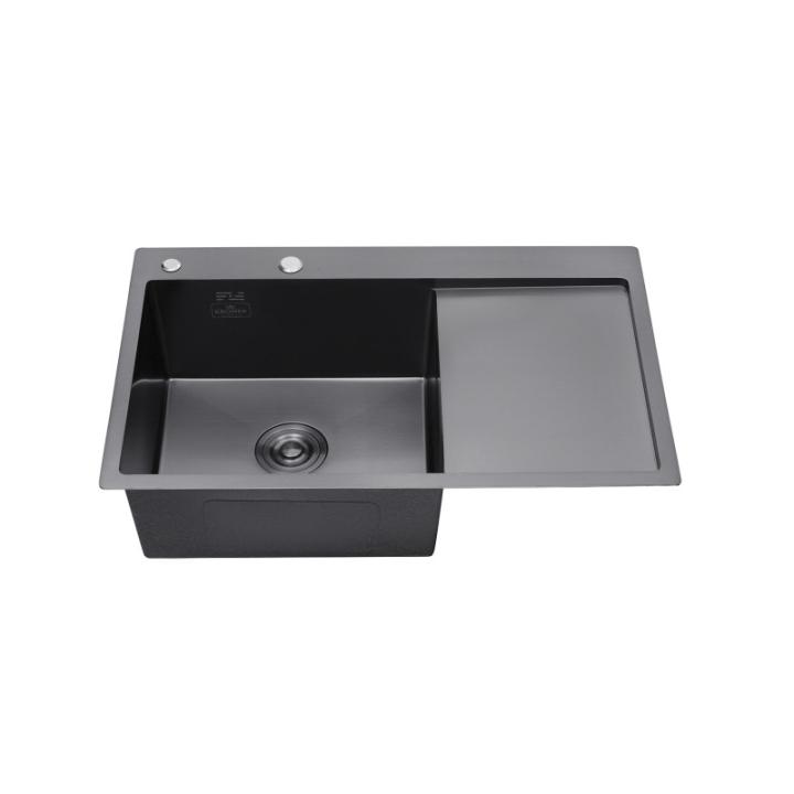 Фото Кухонная мойка Kroner KRP PVD Schwarze-7849LHM  - Магазин MASMART