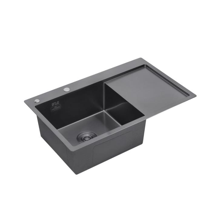 Фото Кухонна мийка Kroner KRP PVD Schwarze - 7849LHM  - Магазин MASMART