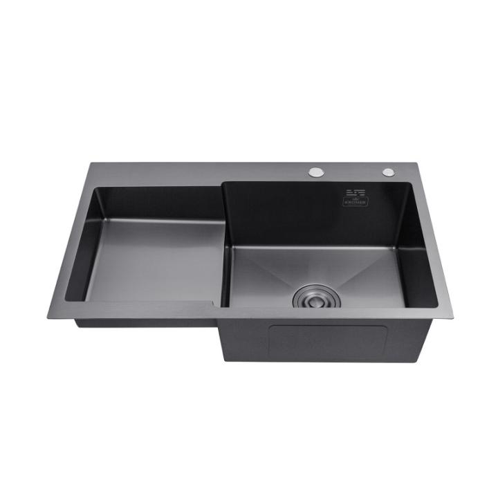 Фото Кухонна мийка Kroner KRP PVD Schwarze - 7848RHM  - Магазин MASMART