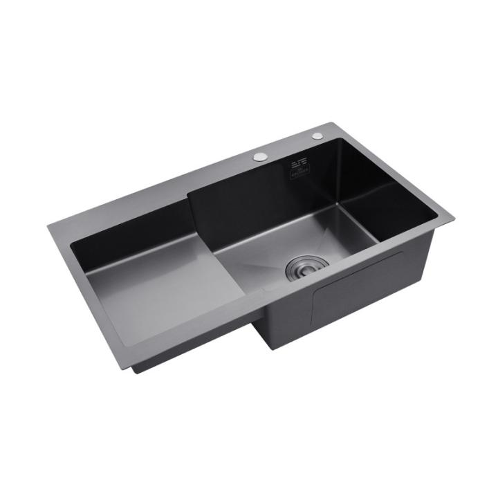 Фото Кухонна мийка Kroner KRP PVD Schwarze - 7848RHM  - Магазин MASMART