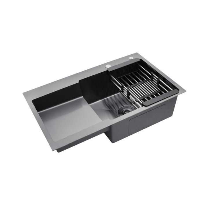 Фото Кухонна мийка Kroner KRP PVD Schwarze - 7848RHM  - Магазин MASMART