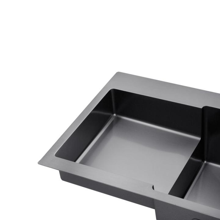 Фото Кухонна мийка Kroner KRP PVD Schwarze - 7848RHM  - Магазин MASMART