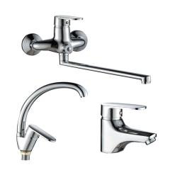 Фото Комплект смесителей Lidz Tani (001F1+0052+008F)  - Магазин MASMART