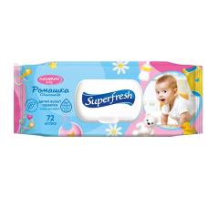 Фото Салфетки влажные Superfresh с клапаном 72 шт  - Магазин MASMART