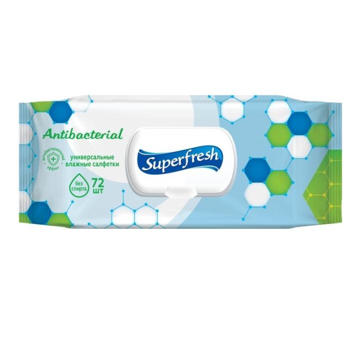 Фото Салфетки влажные Superfresh с клапаном 72 шт  - Магазин MASMART