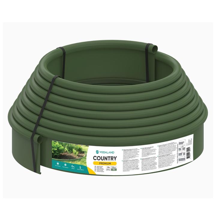 Фото Бордюр садовый Vodaland Country Premium H110 оливковый 10 м пластиковый 82401-OV - Магазин MASMART