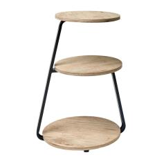 Фото Стол журнальный Foxglove черный/дуб шервуд  - Магазин MASMART