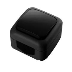 Фото Выключатель одноклавишный Viko Palmiye черный  - Магазин MASMART