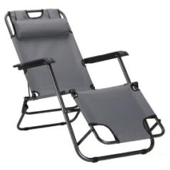 Фото Шезлонг Круиз AMF C3030 черный/серый  - Магазин MASMART