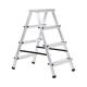 Фото Стремянка алюминиевая 2-сторонняя ALOFT 2х4 ступеньки ALDD4  - Магазин MASMART
