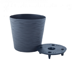 Фото Вазон со вставкой Фьюжн гранит Алеана 1,6 л 16х14,5 см  - Магазин MASMART