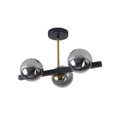 Фото Люстра Sirius GLX-23752-3A BK+GD сірі плафони  - Магазин MASMART