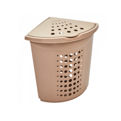 Фото Корзина для білизни кутова 45 л Алеана 6218 кремовий  - Магазин MASMART