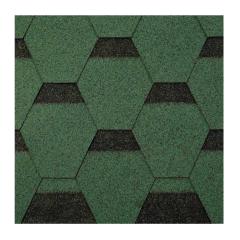 Фото Битумная черепица Onduline Bardoline First Hexagonal зеленая  - Магазин MASMART