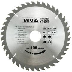 Фото Диск пильный по дереву YATO 184/30/3.2/2.2 мм 40 зубцов...  - Магазин MASMART