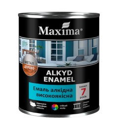 Фото Эмаль алкидная высококачественная Maxima белая матовая...  - Магазин MASMART