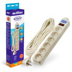 Фото Сетевой фильтр-удлинитель SVITTEX 6 гнезд SV-863 5 м  - Магазин MASMART