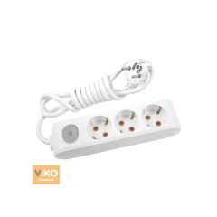 Фото Удлинитель Viko Multi-Let с заземлением и кнопкой 3...  - Магазин MASMART
