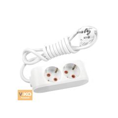 Фото Подовжувач Viko Multi-Let із заземленням 2 гнізда 5 м  - Магазин MASMART
