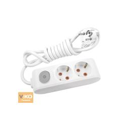 Фото Подовжувач Viko Multi-Let із заземленням та кнопкою 2...  - Магазин MASMART