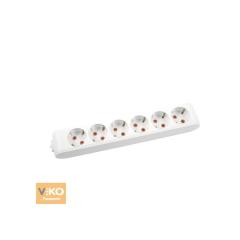 Фото Колодка Viko Multi-Let с заземлением 6 гнезд  - Магазин MASMART