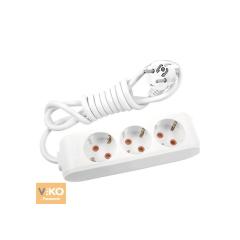 Фото Подовжувач Viko Multi-Let із заземленням 3 гнізда 5 м  - Магазин MASMART