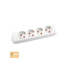 Фото Колодка Viko Multi-Let с заземлением 4 гнезда  - Магазин MASMART
