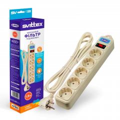 Фото Мережевий фільтр-подовжувач SVITTEX 5 гнізд SV-001 1,8 м  - Магазин MASMART