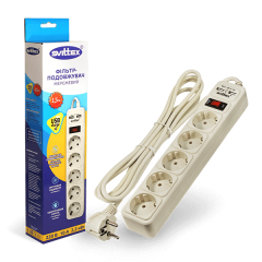Фото Сетевой фильтр-удлинитель SVITTEX 5 гнезд и 2хUSB SV-022...  - Магазин MASMART