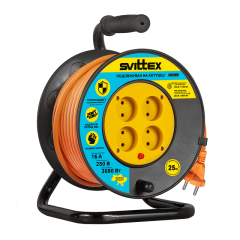 Фото Удлинитель на катушке Svittex 4 гнезда (провод 2х1,5)...  - Магазин MASMART