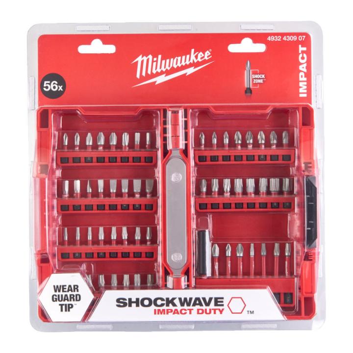 Фото Набір біт з тримачем Milwaukee Shockwave Packout  56 шт (4932492006)  - Магазин MASMART