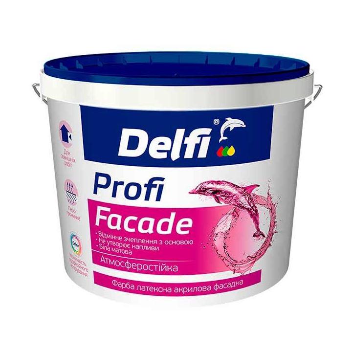 Фото Краска фасадная акриловая латексная Delfi Profi Facade мат 1,4 кг - Магазин MASMART