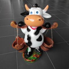 Фото Фігура садова Корова з відрами (097)  - Магазин MASMART