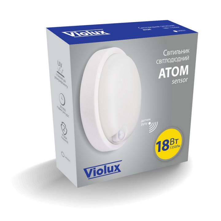 Фото Светильник LED Violux ATOM sensor 18W 5000K IP54 (240041) - Магазин MASMART