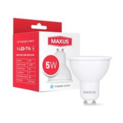 Фото Лампа Maxus 1-LED-716 MR16 5W 4100K 220V GU10  - Магазин MASMART