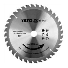 Фото Диск пильный 190/20/36 зубцов YATO YT-60635  - Магазин MASMART