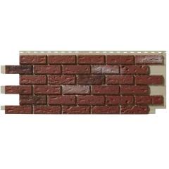 Фото Панель фасадная Novik "кирпич" Old red blend 121,9х47 см  - Магазин MASMART