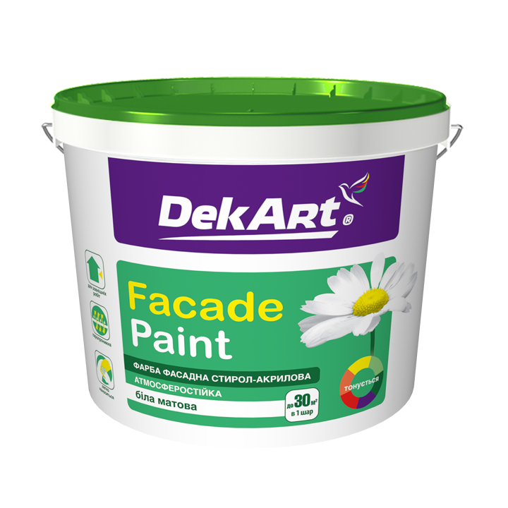 Фото Фарба фасадна акрилова DekArt Faсade Paint 4 кг - Магазин MASMART