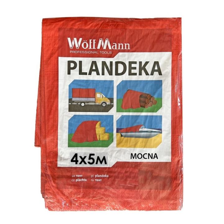 Фото Тент "Оранжевий 4×5 м 80 GSM Orange color" WoffMann PLANDEKA MOCNA - Магазин MASMART