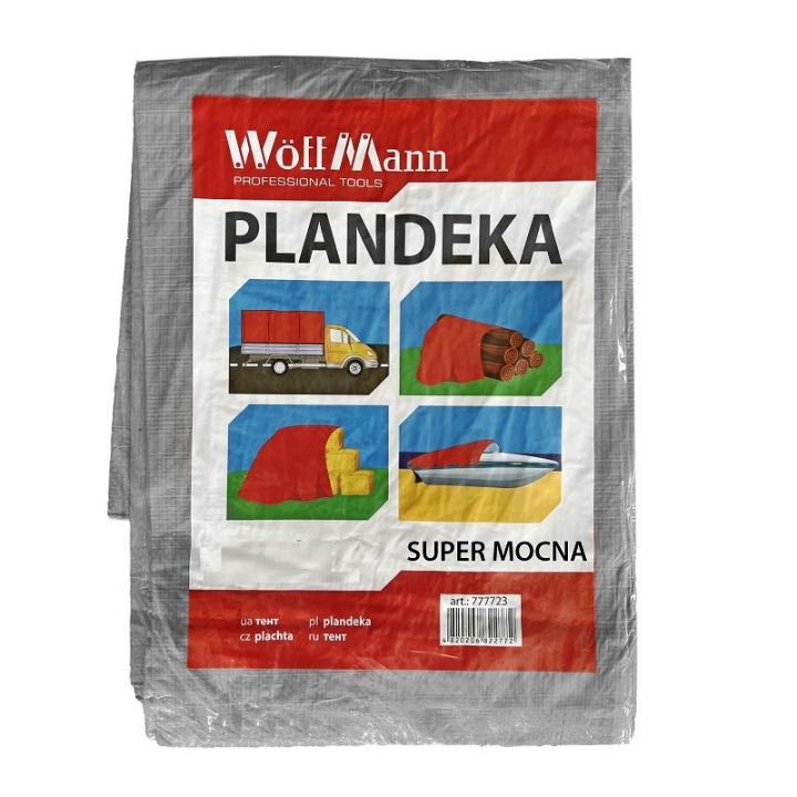 Фото Тент "Серебряный 4х5м 110 GSM Silver color" WoffMann PLANDEKA SUPER MOCNA - Магазин MASMART