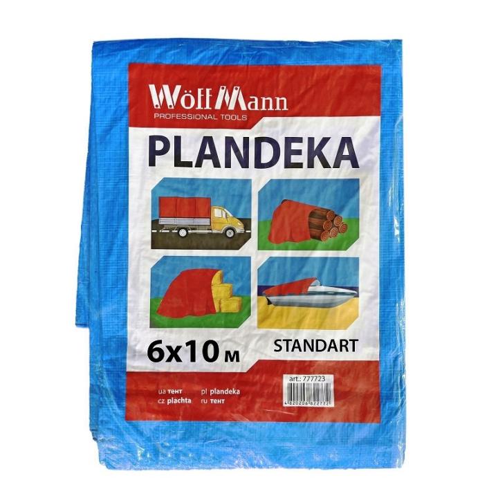 Фото Тент "Синій 6×10м 60 GSM Blue color" WoffMann PLANDEKA STANDART - Магазин MASMART